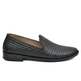 Men's black leather slip-on footwear by Country Maddox, ideal for casual wear